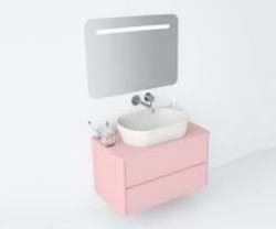 LAVABO TEIDE 90 BLANCO MATE 1 SENO